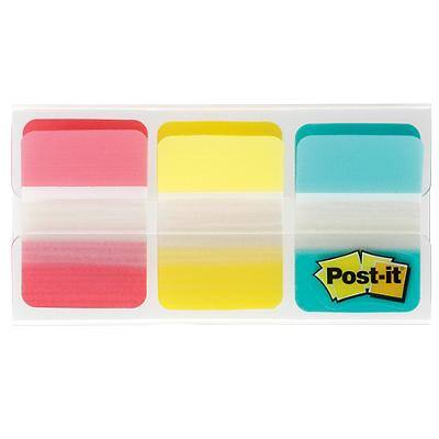 Post-it Index Flags 2.54 x 3.81 cm Assorted 3 Packs of 22 Strips