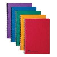 Europa Notebook 4850Z A5 Ruled Spiral Bound Cardboard Hardback Assorted Perforated 120 Pages Pack of 10