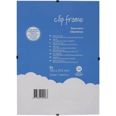 Niceday Wall Mountable Clip Frame 978921 A5 150 x 210 mm Transparent Pack of 2