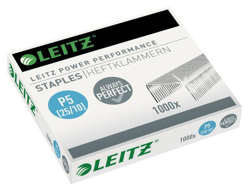 Leitz Power Performance 25/10 Staples 55740000 Silver Pack of 1000