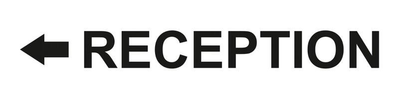 DURABLE Office Sign Reception Left PVC 40 x 10 cm