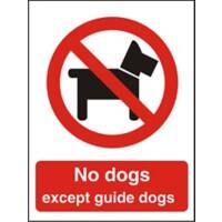 Prohibition Sign No Dogs Plastic 20 x 15 cm