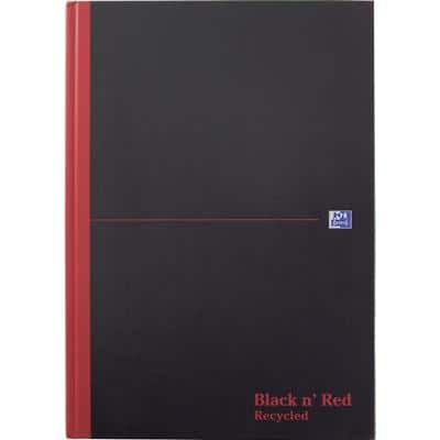 OXFORD Black n' Red A4 Casebound Hardback Notebook Ruled Recycled 192 Pages