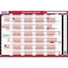Office Depot Unmounted Fiscal Year Planner 2022 Landscape Red 74.9 x 44.4 cm