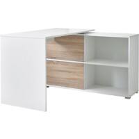 GERMANIA Non Height Adjustable Desk Workstation Slide Oak White, Brown 1,200 x 1,200 x 760 mm