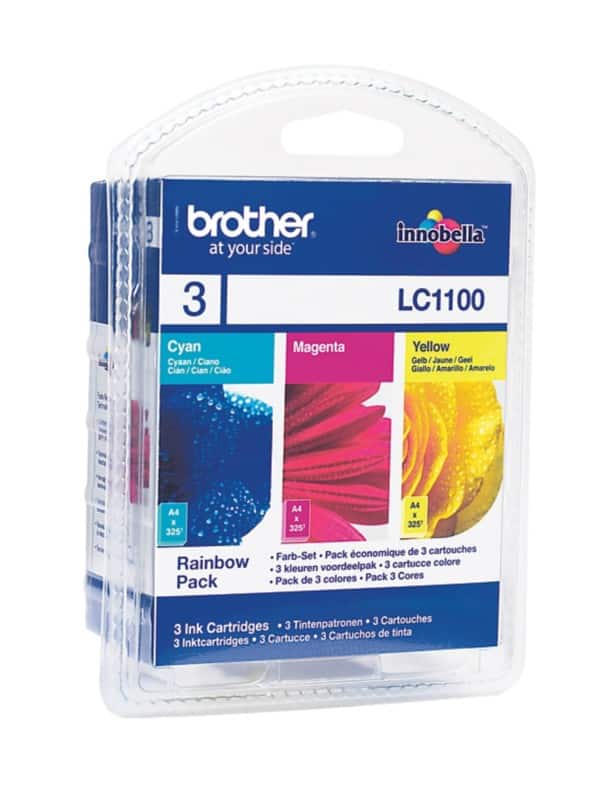 Brother LC1100RBWBP Original Ink Cartridge Cyan, Magenta, Yellow Pack of 3 Multipack