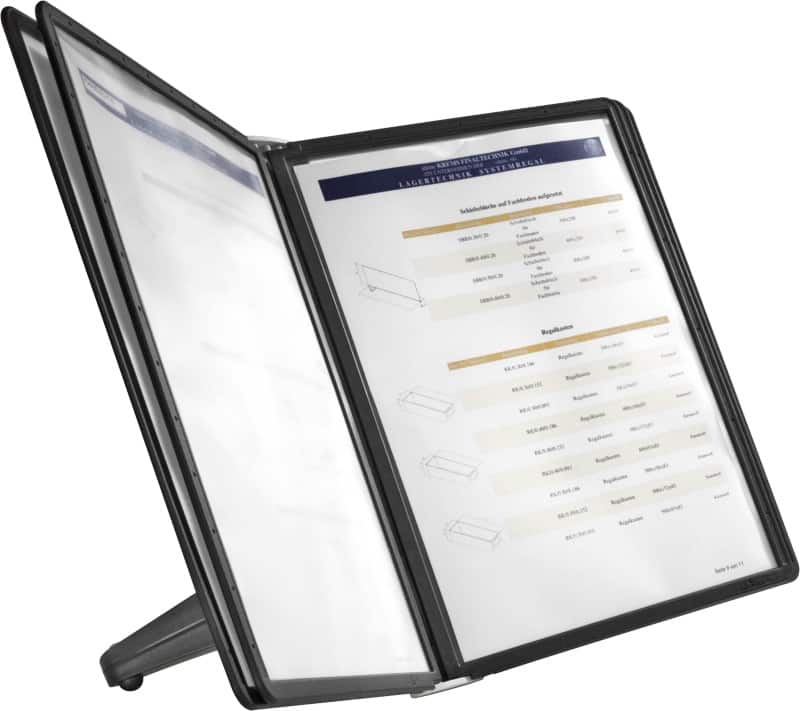 DURABLE Sherpa Display Panel System 5 Panels A4 Plastic Black