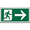 Sign Fire Exit Sign Right PVC 15 x 30 cm