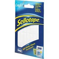 Sellotape Sticky Fixers 12 x 25mm White Pack of 140