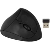ewent Wireless Ergonomic Mouse EW3150 Optical For Right-Handed Users With USB-A Nano Receiver Black