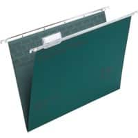 Rexel Crystalfile Classic Vertical Suspension File 78046 Foolscap V Base 15 mm 230 gsm Green 100% Recycled Manilla Pack of 50