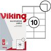 Viking Multipurpose Labels Self Adhesive 105 x 57 mm White 100 Sheets of 10 Labels
