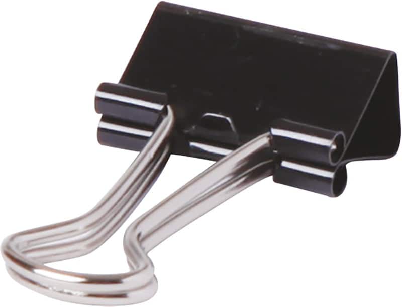 Viking Foldback Clips 19mm Black Pack of 12