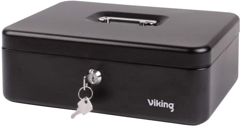 Viking Money Box with Key Lock 300 x 210 x 100mm Black