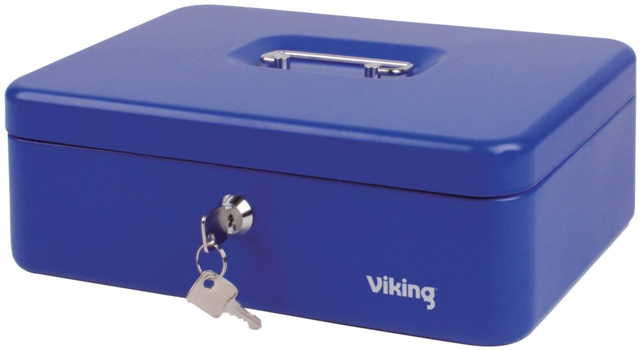 Office Depot Cash Box Blue 300 X 210 X 100 Mm Viking Direct Uk