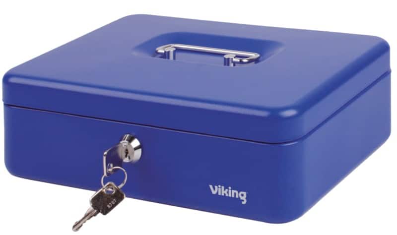 Viking Cash Box Key lock 4 260 x 185 x 81 mm Blue