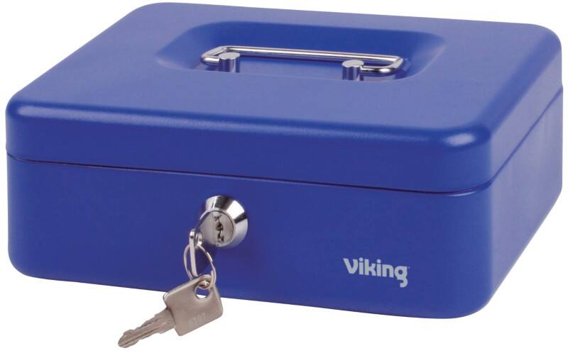 Viking Cash Box Key lock 3 204 x 150 x 74 mm Blue