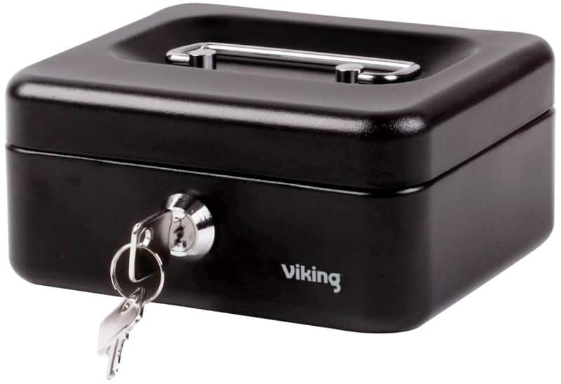Viking Cash Box Key lock 4 153 x 120 x 70 mm Black