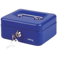 Viking Cash Box Key lock 4 153 x 120 x 70 mm Blue