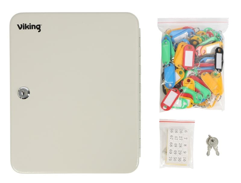 Viking Key Cabinet with Key Lock and 80 Hooks 240 x 75 x 300mm