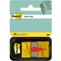 Post-it Index Flags Sign Here 25.4 x 43.2 mm Yellow 50 Strips