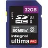 Integral SDHC Flash Memory Card UltimaPRO 32 GB