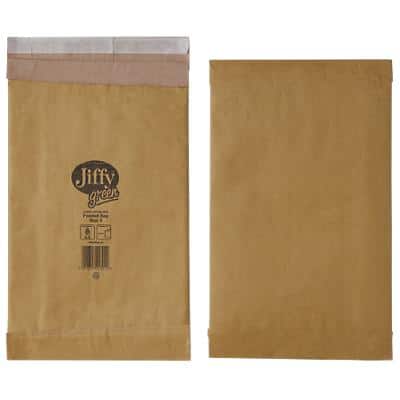 Jiffy Padded Envelopes Brown Plain 343 (W) x 195 (H) mm Peel and Seal 90 gsm Pack of 100