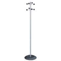 Realspace Coat Stand 38 x 380 x 1700mm Silver