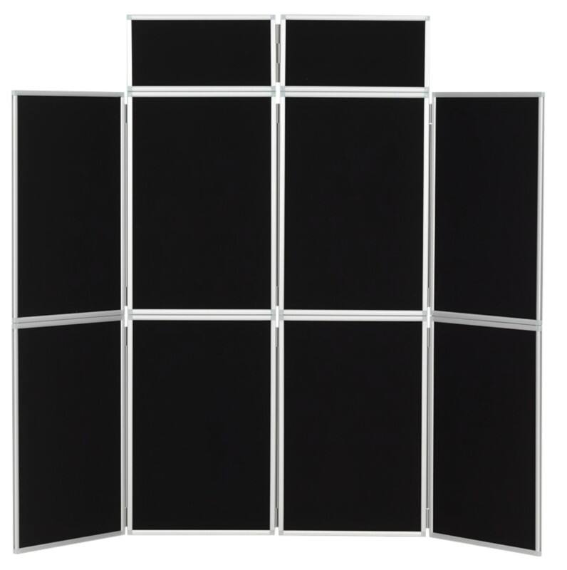 Display Stand 8 Nyloop Fabric 619 (W) x 316 (H) mm Black Foldaway