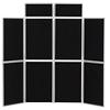 Freestanding Display Stand with 8 Panels Nyloop Fabric Foldaway 619 x 316 mm Black