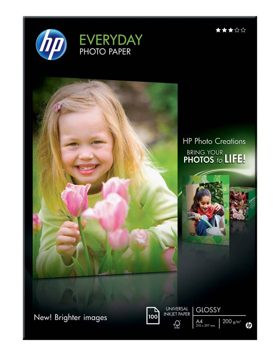 HP Q2510A Photo Paper Glossy A4 200gsm White 100 Sheets