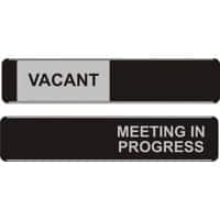 Office Sign Vacant/Meeting PVC 25 x 5 cm