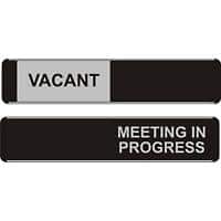 Office Sign Vacant/Meeting PVC 25 x 5 cm