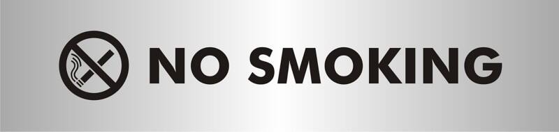 Warning Sign No Smoking Wall Mounted Acrylic 19 x 4.5 cm