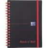 OXFORD Notebook Black n' Red A6 Ruled Spiral Bound PP (Polypropylene) Hardback Black, Red Perforated 140 Pages 70 Sheets