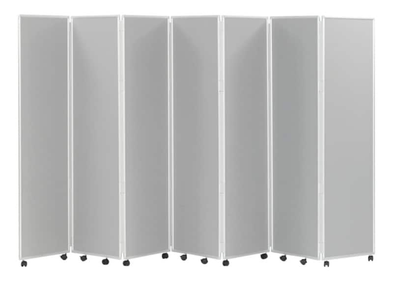 Concertina Screen with 7 Screens Grey 560 x 1,800 mm