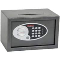 Phoenix Vela Home Deposit Safe Size 1 with Electronic Lock 10L SS0801ED  200 x 310 x 200mm Metallic Graphite