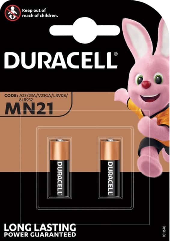 Duracell MN21 Batteries 8LR932 Long Lasting 12V Alkaline Pack of 2