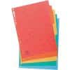 Exacompta Blank Dividers A4+ Assorted Multicolour 5 Part Cardboard 11 Holes 5 Part