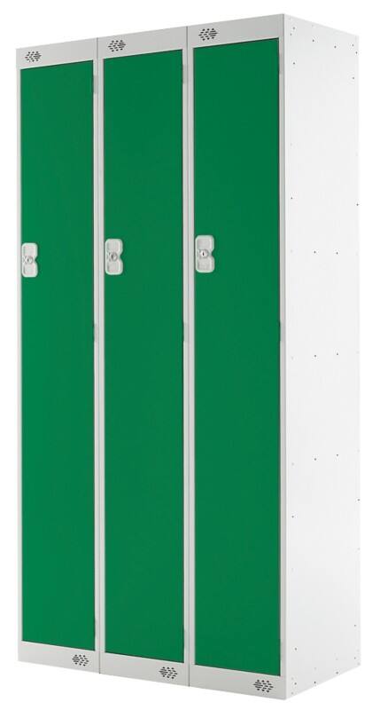 LINK51 Steel Locker 1 Door 3 nests Key lock 900 x 450 x 1,800 mm Green, Grey