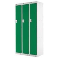 LINK51 Steel Locker 1 Door 3 nests Key lock 900 x 450 x 1,800 mm Green, Grey