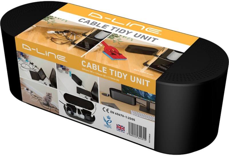 D-Line Cable Tidy 107DLB1 SW Black 32.5 cm x 11.5 cm x 325 mm