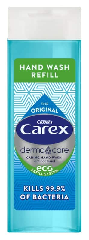 Carex Hand Soap Refill Antibacterial Liquid Blue 604025 250 ml