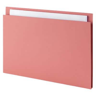 Guildhall Square Cut Folder Pink 315gsm Manila Pack of 100