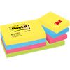 Post-it Sticky Notes 38 x 51 mm Energetic Assorted Colours 12 Pads of 100 Sheets