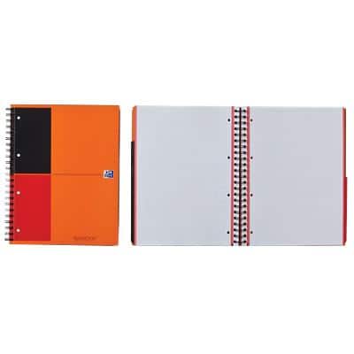 Oxford International A4+ Wirebound Orange Hardback Notebook Ruled 200 Pages