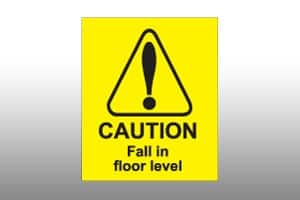 Warning Sign Fall In Floor Wall Mounted PVC (Polyvinyl Chloride) 20 x 30 cm