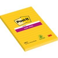 Post-it Super Sticky Notes 101 x 152 mm Yellow Rectangular Ruled 6 Pads of 75 Sheets