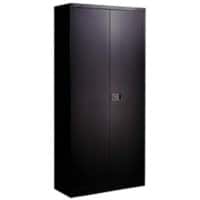 Bisley Regular Door Cupboard Steel 4 Shelves Lockable 914 x 400 x 1,800 mm Black
