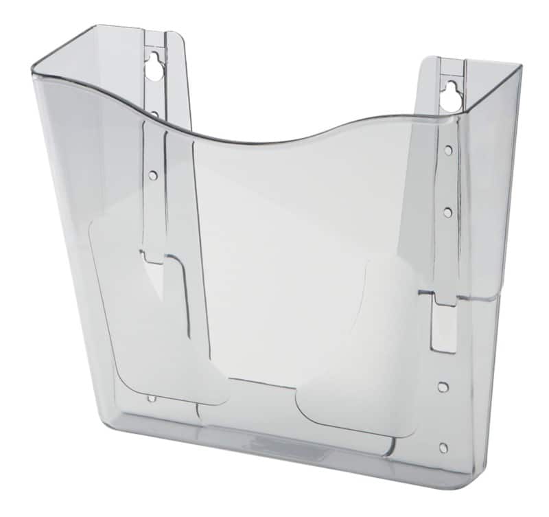 Deflecto A4 Literature Display Wall Mounted Grey CP078YTSMK 26.5 x 10 x 26 cm